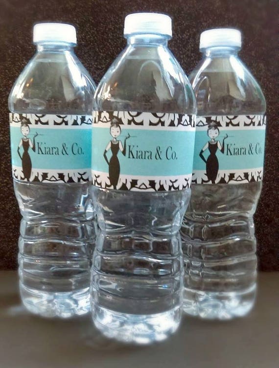 Breakfast at Tiffany's Inspired Water Bottle Labels Il_570xn