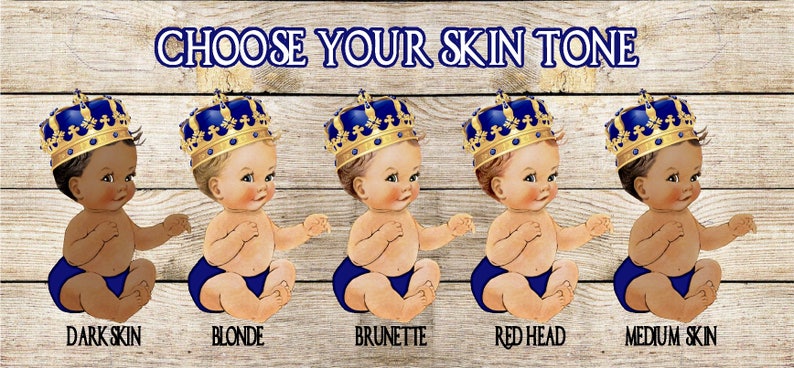 Royal Prince Baby Shower Chip Bag with Water Bottle Combo