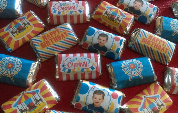 Circus Miniature Candy Bar Wrappers Il_570xn