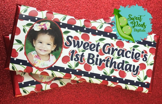 Printable Sweet Cherry Birthday Candy Bar Wrappers Il_570xn