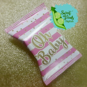 Oh Baby Rosa druckbare Chip Tasche