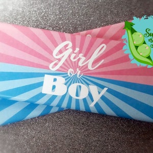Girl or Boy Gender Reveal Printable Candy Bar Wrappers