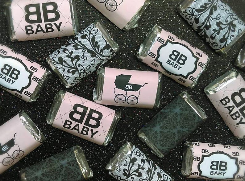 Fashionable Baby Shower Miniature Candy Bar Wrappers image 1