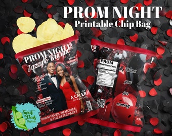 Printable Prom Party Send Off Chip Bag