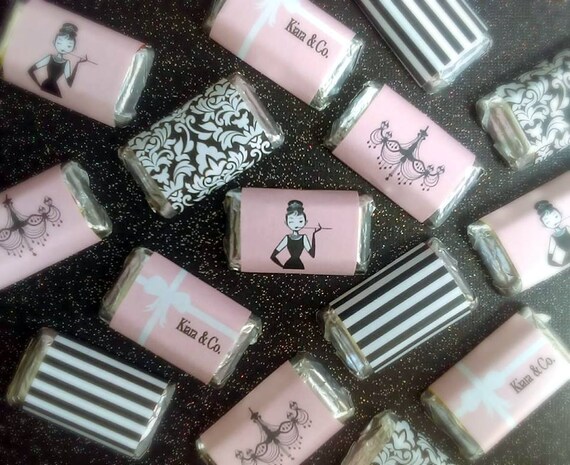 Breakfast at Tiffany's Inspired Miniature Candy Bar Wrappers - Pink Il_570xn