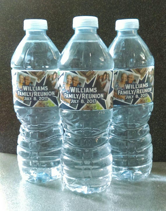 Family Reunion Photo Water Bottle Labels Il_570xn