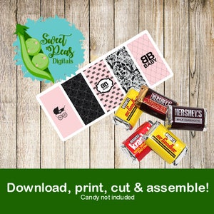 Fashionable Baby Shower Miniature Candy Bar Wrappers image 2