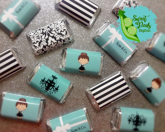 Breakfast at Tiffany's Kid's Inspired Miniature Candy Bar Wrappers Il_570xn