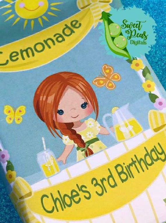 Lemonade Stand Birthday Printable Chip Bag Il_570xn