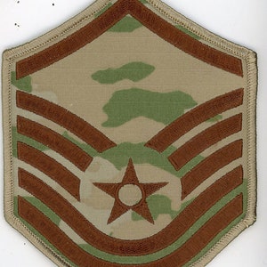Rayas OCP de tamaño completo (MSgt) - con respaldo de velcro