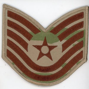 Rayas OCP de tamaño completo (TSgt) - con respaldo de velcro