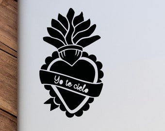 Yo Te Cielo - Frida Kahlo's Quote - Single Color - Vinyl Decal - Stickers - Car decal - laptop sticker