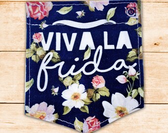 Frida Kahlo "Viva la Frida" Stick-on Pocket Patch