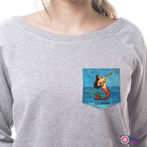 La Sirena Loteria The Siren Stick-on T-shirt pocket Patch Patches for clothing image 3