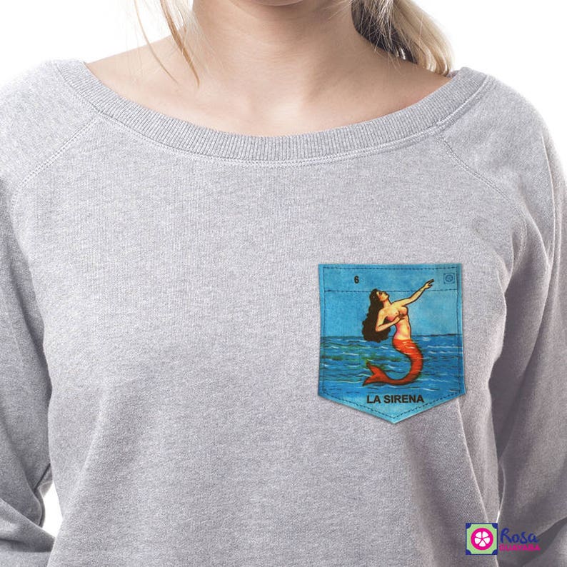 La Sirena Loteria The Siren Stick-on T-shirt pocket Patch Patches for clothing image 3