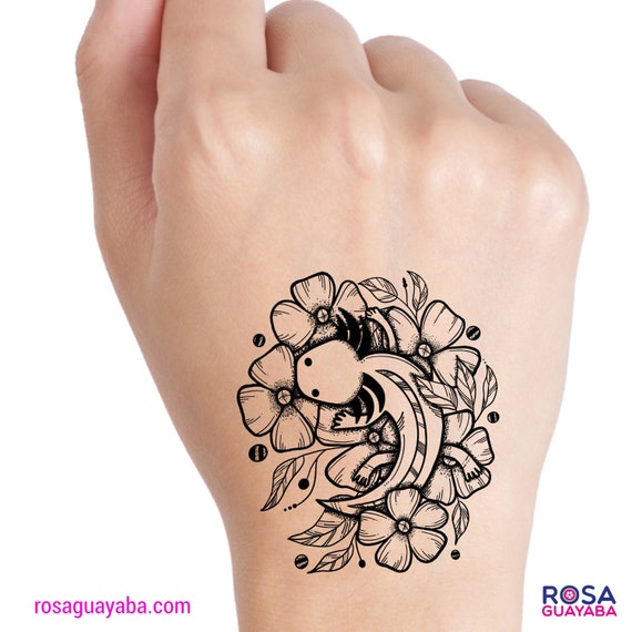 Large Cute Axolotl Temporary Tattoo TO00026395  Amazoncomau Beauty