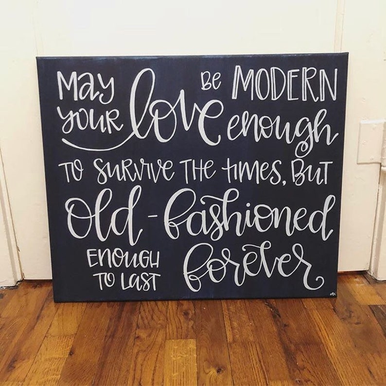 Custom 20x24 Canvas Quote Art Handpainted Calligraphy Etsy