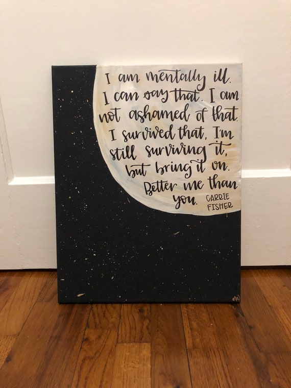 Custom 12x16 Canvas Quote Art Hand Painted Calligraphy Etsy