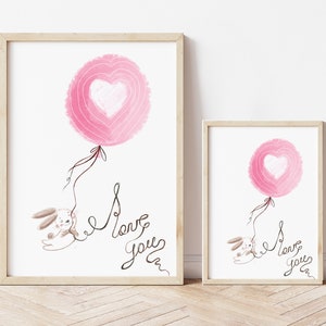 Ich liebe dich Artprint, Geschenk, für Ihn Sie, digitaler Download, A5, A4 Postkarte, Valentinstag, Geschenk, Valentinstag, Mann, Frau, Freund, Freundin, Jubiläum