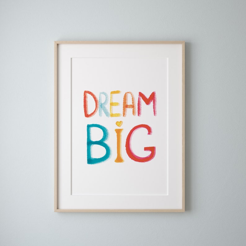 Dream Big Printable, Elephant Printable, Elephant Print, Digital File ...