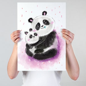 Penguin,fox, panda, artprint, wall decor, boy nursery, girl nursery, neutral wall hanging, instant download, digital artprint, A3, A4, print image 6
