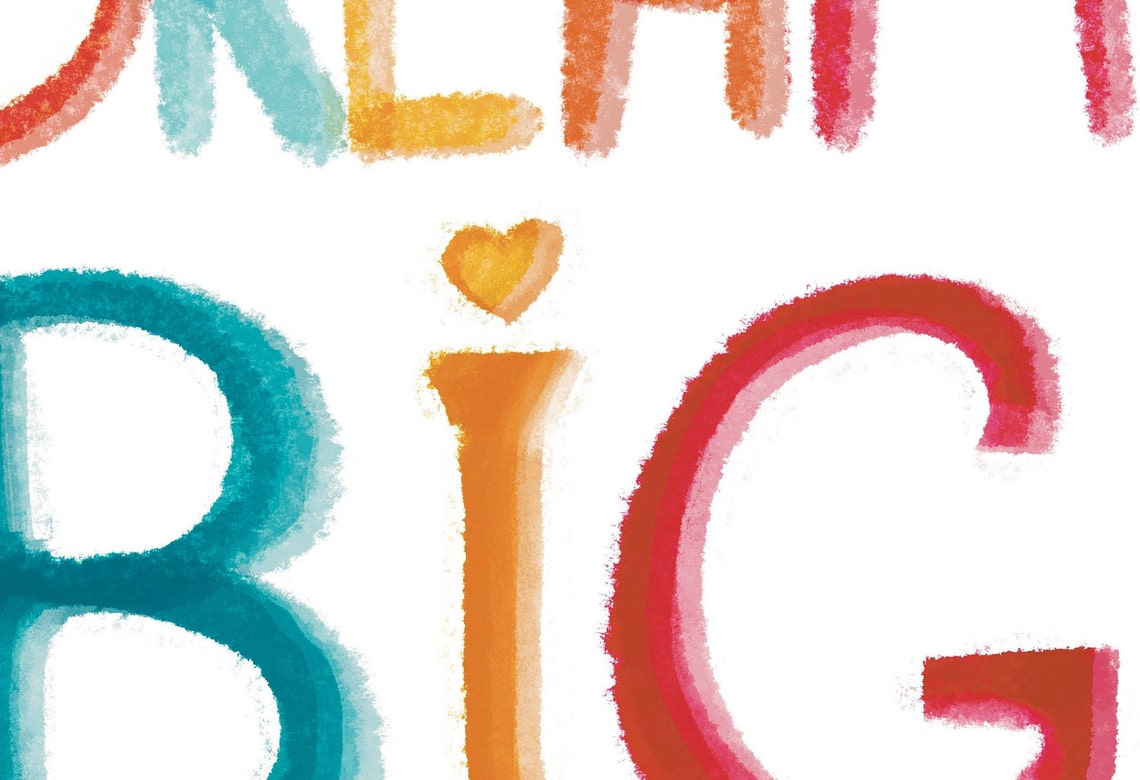Dream Big Printable, Elephant Printable, Elephant Print, Digital File ...
