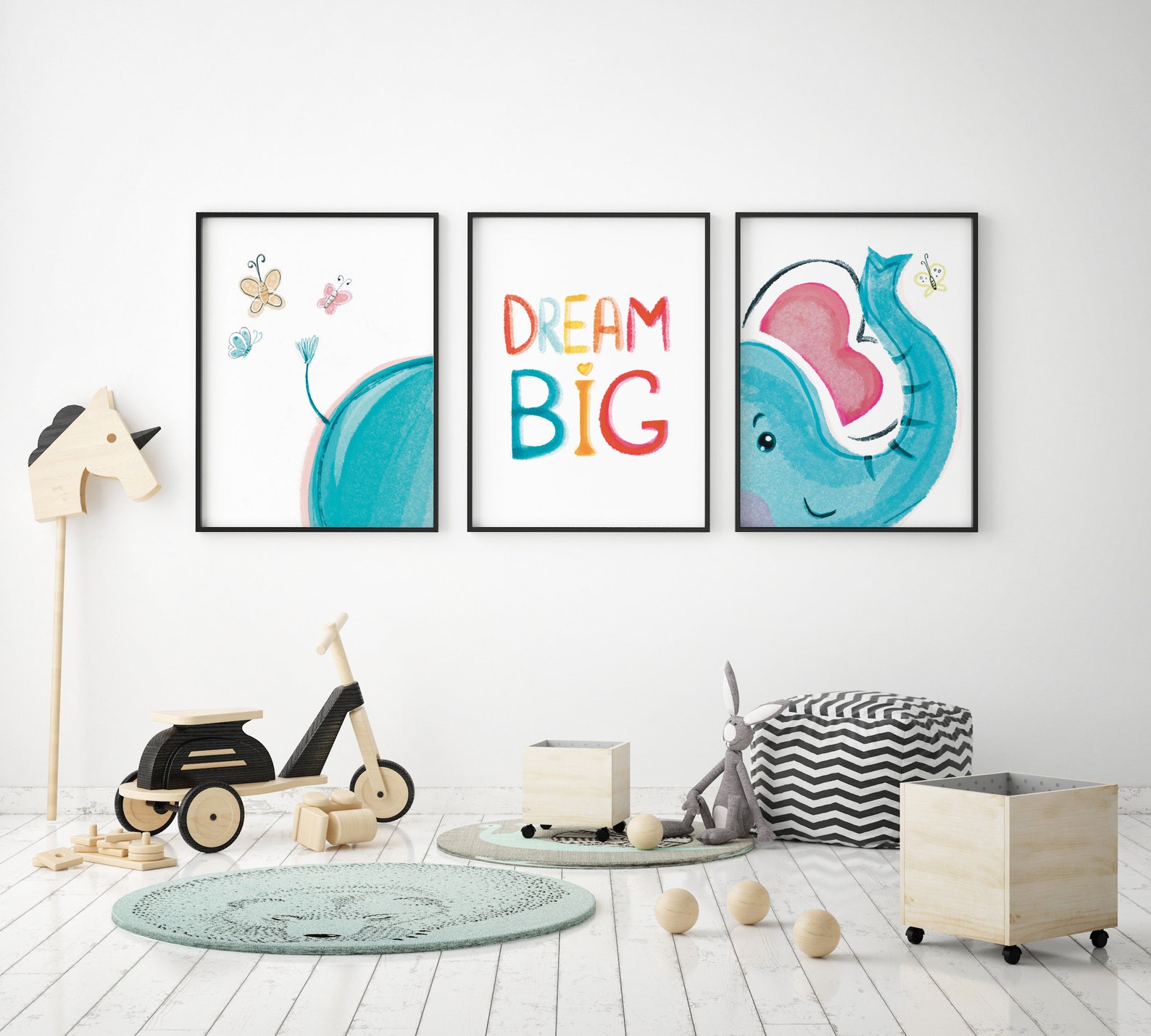 Dream Big Printable, Elephant Printable, Elephant Print, Digital File ...