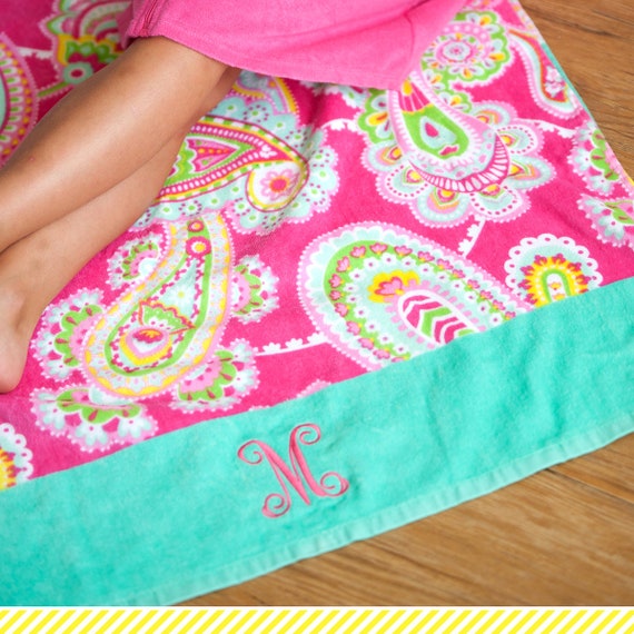 Beach Towels Monogrammed Beach Towels Personalized Beach Towels Embroidered Beach Towels Free Personalization