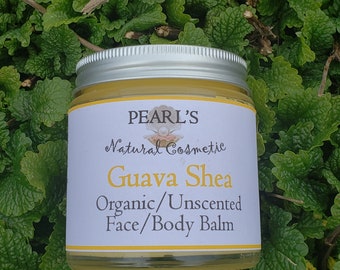 GUAVA SHEA BALM, Face Butter, Body Butter, Face Oil, Body Oil, Organic, Unscented, Vegan