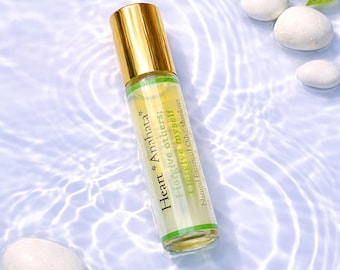 Hartchakra-oliemix: biologische roos, lotus en vanille met rozenkwarts