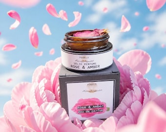 Rose & Amber Solid Perfume: Natural Essential Oils, Vegan