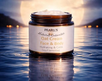 OAT CREAM, Organic, Vegan, Hydrating, Soothing, Calming, with Organic Essential Oils/Unscented, 110g