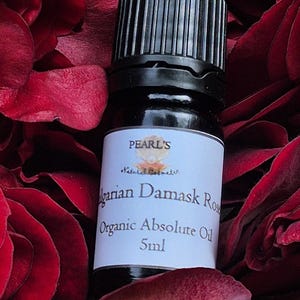 Organic BULGARIAN DAMASK ROSE Absolute Oil, Rose Absolute Oil, 5ml