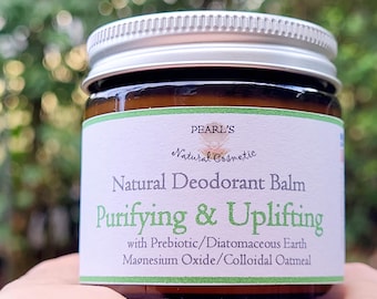 Natural Prebiotic Vegan Deodorant: No Baking Soda, Glass Jar or Cardboard Tube