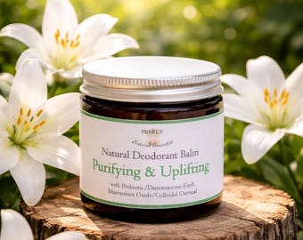 Natural Prebiotic Vegan Deodorant: No Baking Soda, Glass Jar or Cardboard Tube