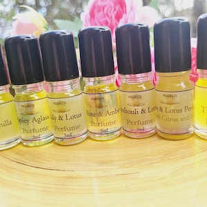 Perfume roll-on de aceite esencial natural: vegano, sin alcohol, 5 ml
