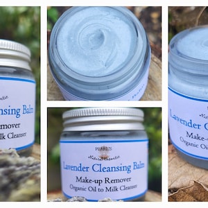 FACE CLEANSING BALM, Organic Face Cleanser, Makeup Remover, Oil to Milk Face Cleanser, Vegan, 50g