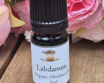 Organic LABDANUM Absolute Oil, Cistus (Rock Rose), Vegan Absolute 5ml