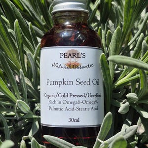 PUMPKIN SEED OIL, Organic, Vegan, Unrefined, Cold Pressed 30ml