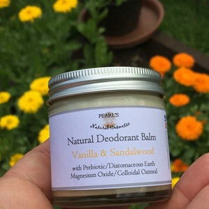 NATURAL PREBIOTIC DEODORANT, Vegan, Magnesium Deodorant, No Baking Soda, Zero Waste Deodorant, Glass Jar 70g, Cardboard 50g/90g