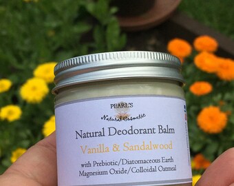 NATURAL PREBIOTIC DEODORANT, Vegan, Magnesium Deodorant, No Baking Soda, Zero Waste Deodorant, Glass Jar 70g, Cardboard 50g/90g