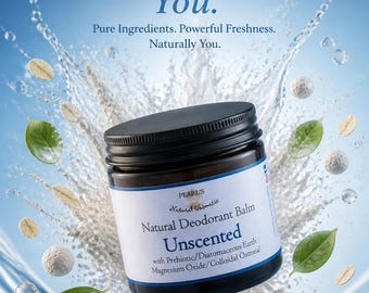 Natural Prebiotic Vegan Deodorant: No Baking Soda, Glass Jar or Cardboard Tube