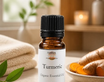 Organic TURMERIC Essential Oil, USDA Certified Organic Oil, Curcuma Longa Root Oil, Turmeric Root Essential Oil,