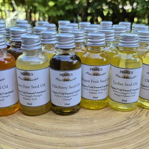 ORGANIC CARRIER OILS, Cold Pressed Oils, Unrefined Carrier Oils, 30ml