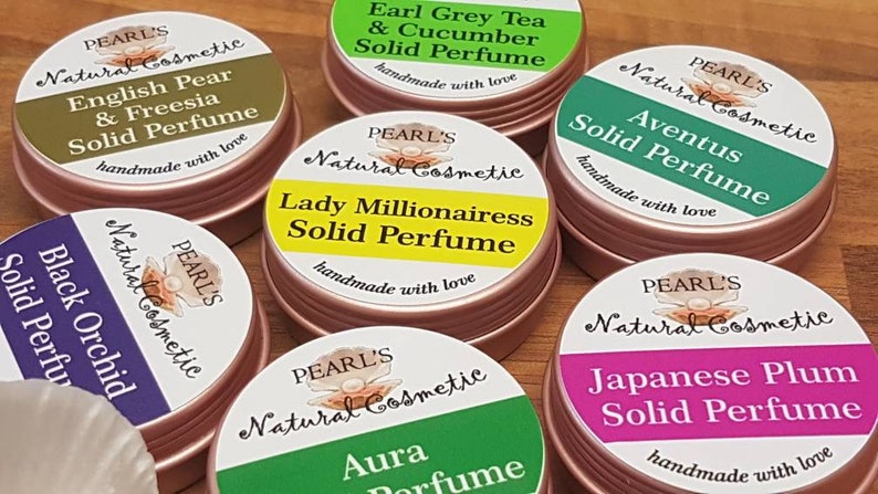 Solid PERFUME ONLY Women Aluminium Jar Small Stick Container, Vegan, High Quality Fragrances, Designer Type, Parfum, EDP, 20g image 3