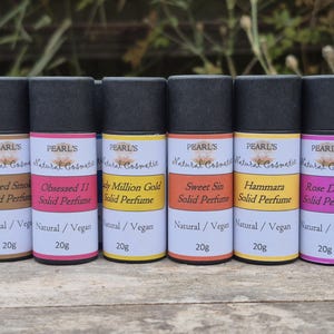 WOMEN/UNISEX Vegan Solid Perfume Stick: Designer Inspired Fragrance, Handmade, 20g
