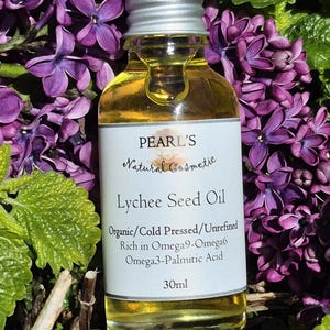 LYCHEE SEED OIL, Organic, Vegan, Unrefined, Cold Pressed 30ml