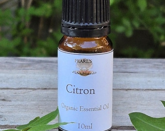 Organic Citron Essential Oil: Cold Pressed Citrus Medica Peel, Italy (10ml)