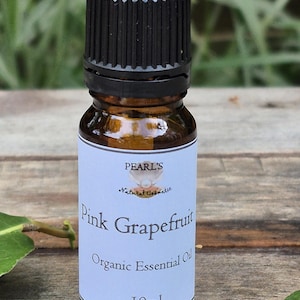 Organic PINK GRAPEFRUIT Essential Oil, Citrus Paradisi Peel Oil, USDA Certified Organic Oil, 10ml