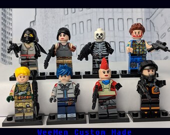 8 pcs new battle royale battleground inspired minifigure set with accessories epic mini figure set from weemen custom made uk - lego fortnite raven